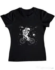 Tricou ADLER dama Astronaut Bmx Negru