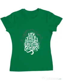 Tricou ADLER dama Let's find beautiful place to get lost Verde mediu