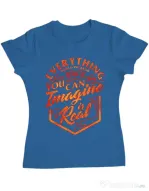 Tricou ADLER dama Everything You Can Imagine is Real Albastru azuriu