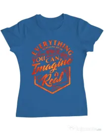 Tricou ADLER dama Everything You Can Imagine is Real Albastru azuriu