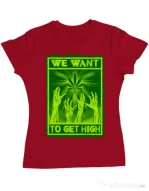 Tricou ADLER dama High zombies Rosu