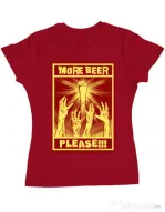Tricou ADLER dama Thirsty zombies Rosu