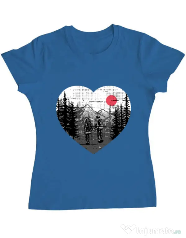 Tricou ADLER dama Hike and Love Albastru azuriu