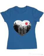 Tricou ADLER dama Hike and Love Albastru azuriu