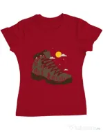 Tricou ADLER dama Adventure Boot Rosu