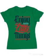 Tricou ADLER dama Enjoy The Little Things Verde mediu