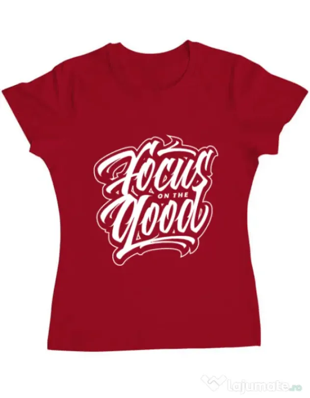 Tricou ADLER dama Focus On The Good Rosu