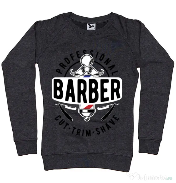 Bluza ADLER dama Professional barber Negru melanj