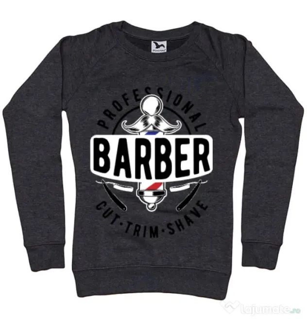 Bluza ADLER dama Professional barber Negru melanj
