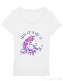Tricou STANLEY STELLA dama Lets drink Alb