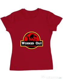 Tricou ADLER dama Worked Out Rosu