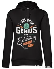 Hoodie dama cu gluga Born Genius Negru