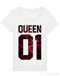 Tricou STANLEY STELLA dama Flower queen Alb