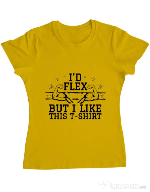Tricou ADLER dama I like this tshirt Galben