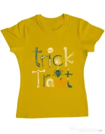 Tricou ADLER dama Trick or Treat Galben