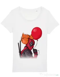 Tricou STANLEY STELLA dama IT is Deadpool Alb