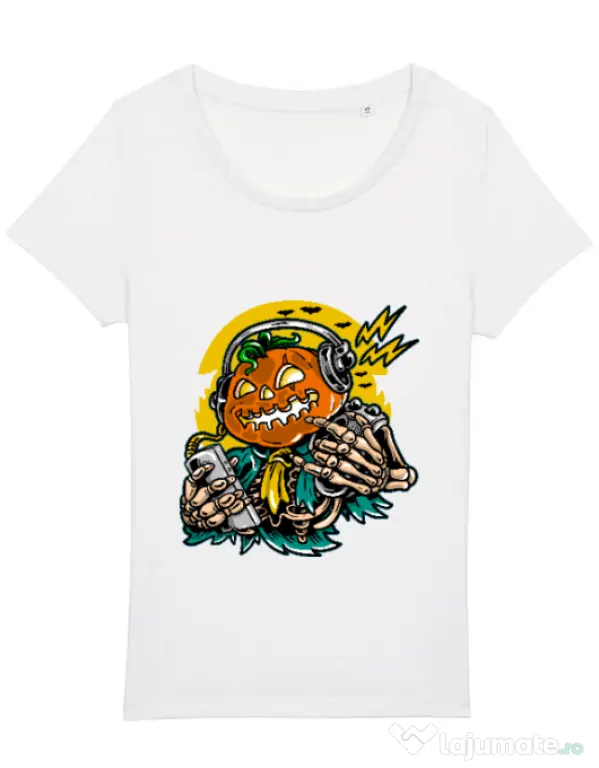 Tricou STANLEY STELLA dama Pumpkin Music Alb