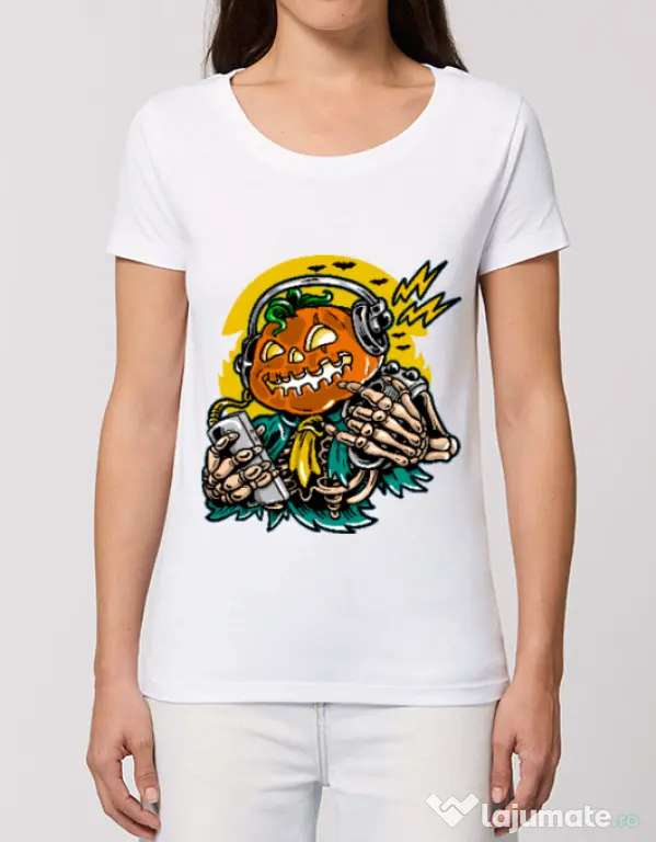 Tricou STANLEY STELLA dama Pumpkin Music Alb