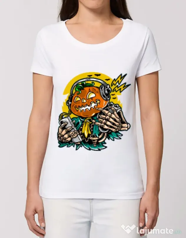 Tricou STANLEY STELLA dama Pumpkin Music Alb