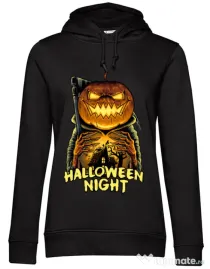Hoodie dama cu gluga Jack o lantern Negru