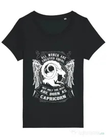 Tricou STANLEY STELLA dama The best women are born as Capricorn Negru