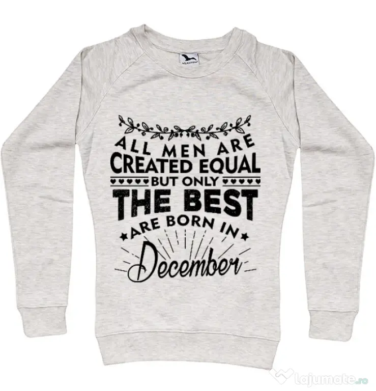 Bluza ADLER dama The best men are born in December Migdala melanj