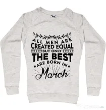 Bluza ADLER dama The best men are born in March Migdala melanj