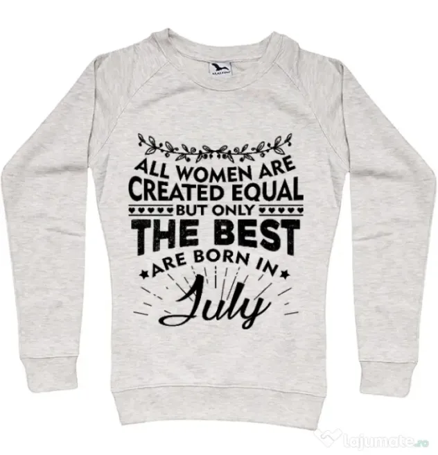Bluza ADLER dama The best women are born in July Migdala melanj