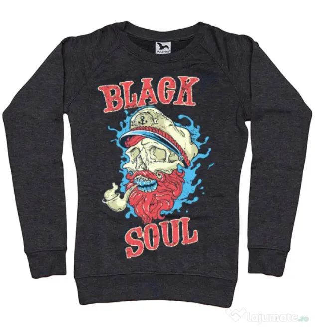 Bluza ADLER dama Black soul Negru melanj