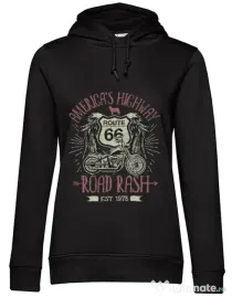 Hoodie dama cu gluga Highway 66 Negru