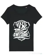 Tricou STANLEY STELLA dama Be awesome Negru