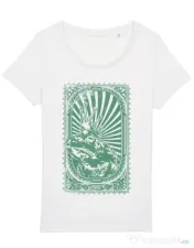 Tricou STANLEY STELLA dama Frog king Alb