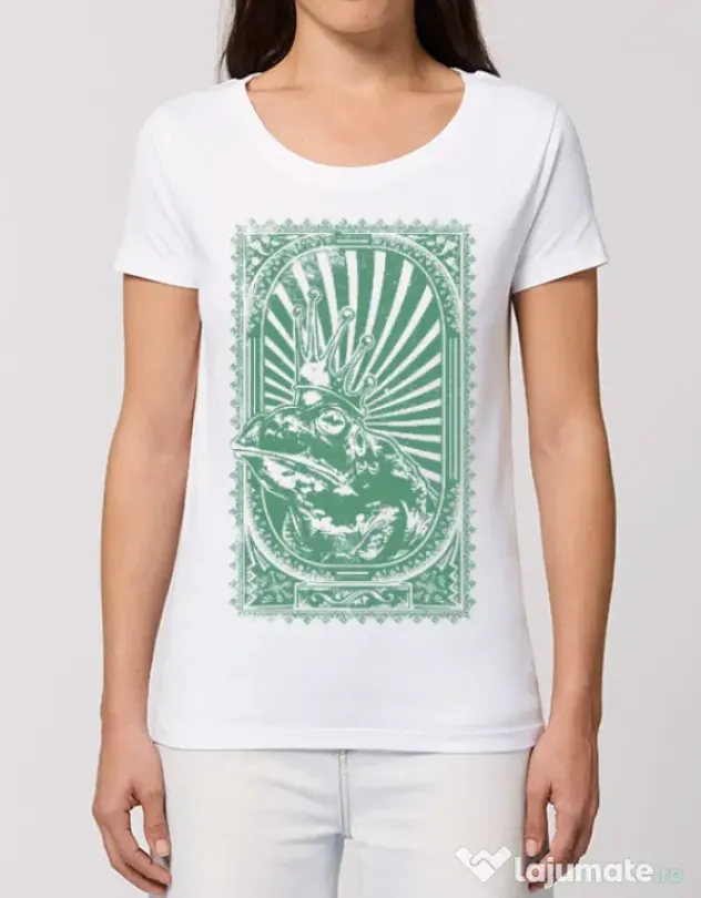 Tricou STANLEY STELLA dama Frog king Alb