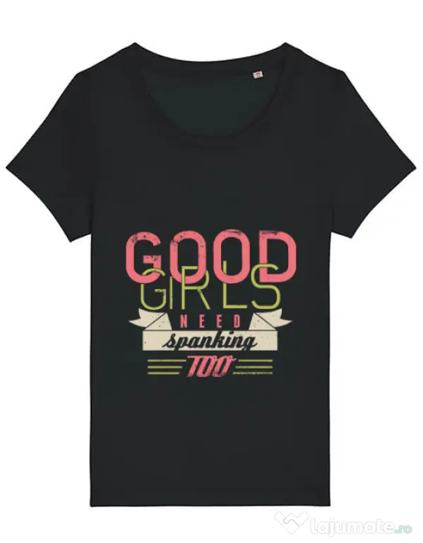 Tricou STANLEY STELLA dama Good girls need spanking Negru