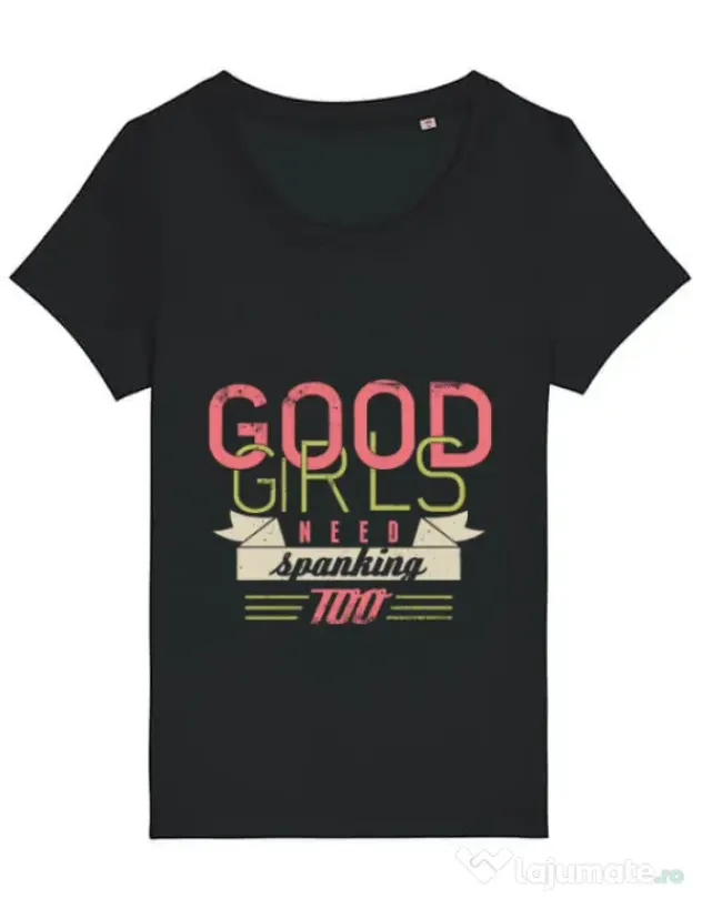 Tricou STANLEY STELLA dama Good girls need spanking Negru