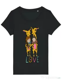 Tricou STANLEY STELLA dama Giraffes love Negru
