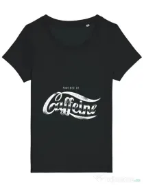 Tricou STANLEY STELLA dama Powered by caffeine Negru