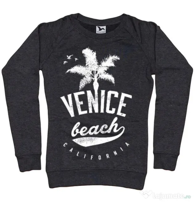 Bluza ADLER dama Venice beach California Negru melanj