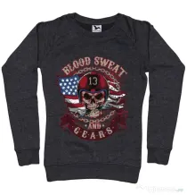 Bluza ADLER dama Blood sweat and gears Negru melanj