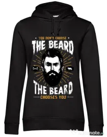 Hoodie dama cu gluga The beard choice Negru