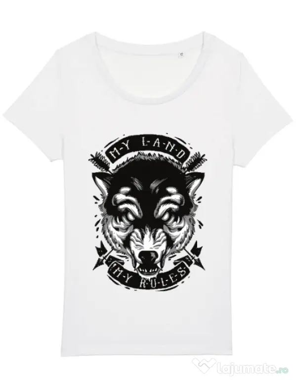 Tricou STANLEY STELLA dama My Land My Rules Alb
