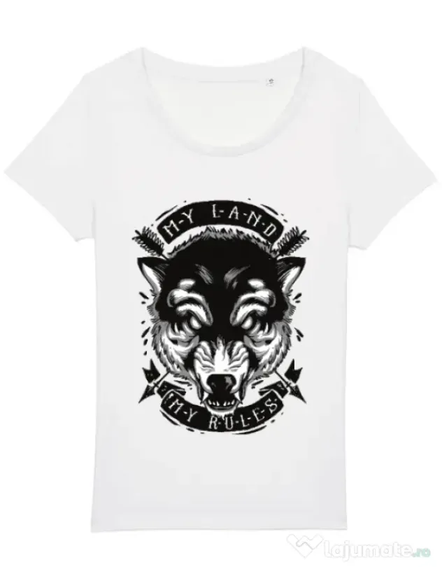 Tricou STANLEY STELLA dama My Land My Rules Alb