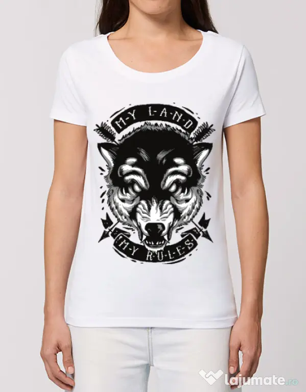 Tricou STANLEY STELLA dama My Land My Rules Alb