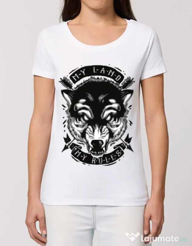 Tricou STANLEY STELLA dama My Land My Rules Alb