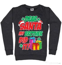 Bluza ADLER dama My brother did it Negru melanj