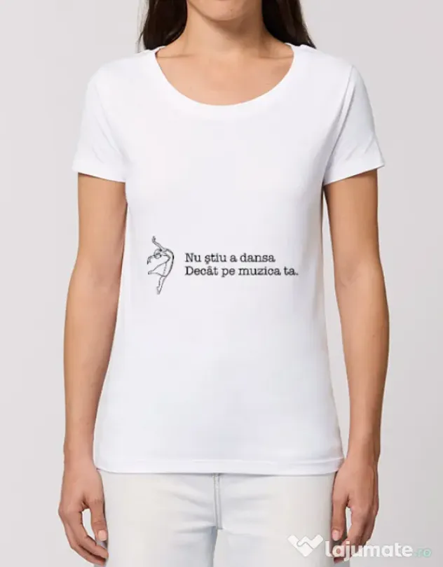 Tricou STANLEY STELLA dama Nu stiu a dansa Alb