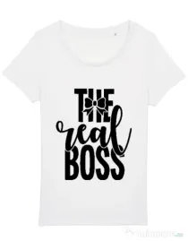 Tricou STANLEY STELLA dama The real boss Alb