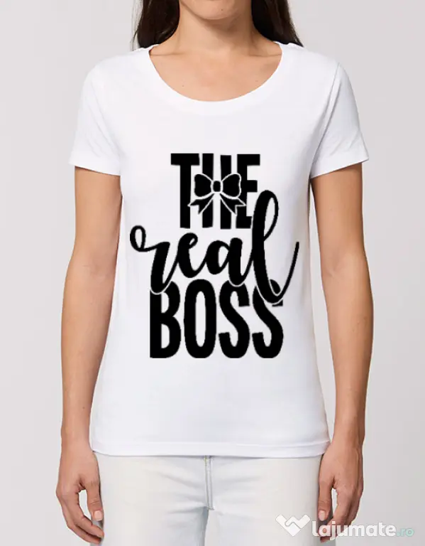 Tricou STANLEY STELLA dama The real boss Alb