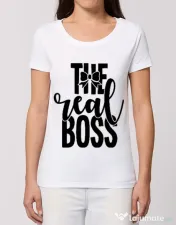 Tricou STANLEY STELLA dama The real boss Alb