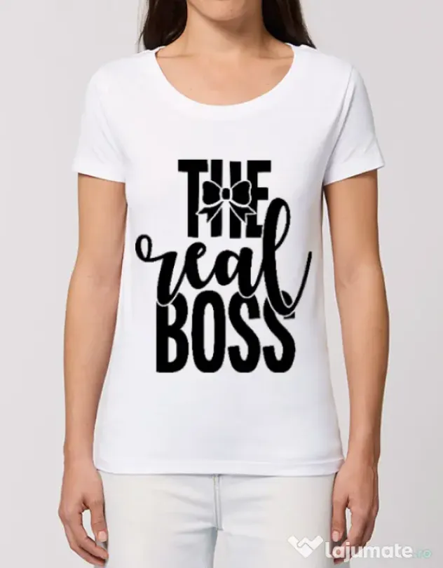 Tricou STANLEY STELLA dama The real boss Alb